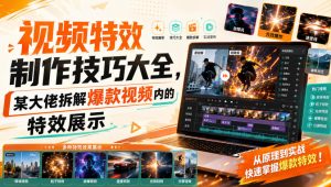 视频特效制作技巧大全，某大佬拆解爆款视频内的特效展示-聚富社