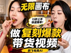 无限画布实操教程，搭一个炸裂级黑科技工作流——一键复刻爆款带货视频-聚富社