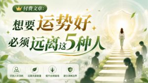 付费文章:想要运势好,必须远离这5种人-聚富社