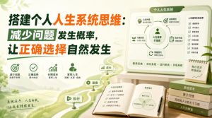 付费文章:搭建个人人生系统思维:减少问题发生概率,让正确选择自然发生-聚富社