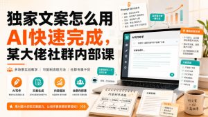 独家文案怎么用AI快速完成，某大佬社群内部课-聚富社
