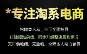 松鼠会电商VIP课程,从基础布局到高阶优化,助你掌握淘宝运营逻辑,提升店铺流量与转化(更新0823)-聚富社