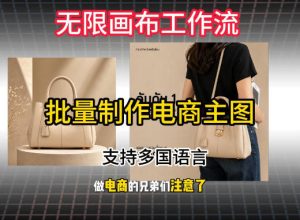 无限画布工作流搭建教程,一键电商主图批量制作,批量下载,支持多国语言-聚富社
