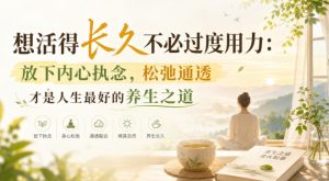 付费文章:想活得长久不必过度用力:放下内心执念,松弛通透才是人生最好的养生之道-聚富社