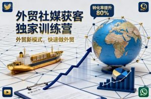外贸社媒获客独家训练营,外贸新模式,快速做外贸(更新26年08月21日)-聚富社