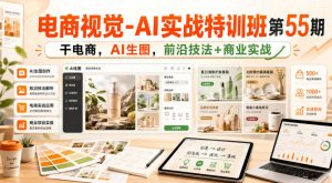 电商视觉-AI实战特训班第55期,干电商,AI生图,前沿技法+商业实战-聚富社