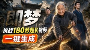 即梦挑战180秒超长视频!一键生成3分钟电影?完整制作流程详细分享!-聚富社
