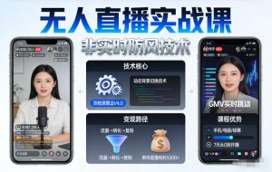 宝子哥无人直播实战课，非实时防风技术，聚焦抖音快手等平台直播带货，轻松开启直播变现之路（更新2026年08月06日）-聚富社