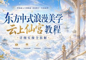 东方中式浪漫美学云上仙宫教程,详细实操全拆解-聚富社