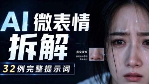 AI微表情拆解提示词合集，精准调控AI角色表情，可直接复用，0基础也能调出影视级表情变化-聚富社