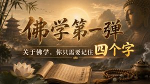付费文章:佛学第一弹,关于佛学,你只需要记住四个字-聚富社