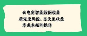 云电商智能数据收集，稳定无风控，当天做当天见收益，零成本矩阵操作【揭秘】-聚富社