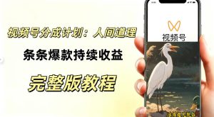 视频号新玩法之AI动漫画风励志视频,不用会画画、不用拍摄,持续化收益,详细拆解-聚富社