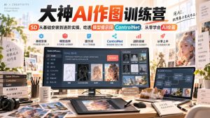 大神AI作图训练营，SD从基础安装到进阶实操，吃透模型提示词ControlNet，从零学会AI绘画-聚富社