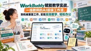WorkBuddy赋能教学实战，一线教师的AI超级工作流，别机械重复工作，实现高效教学、轻松办公-聚富社