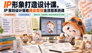 IP形象打造设计课,IP策划设计落地商业变现全流程系统课-聚富社