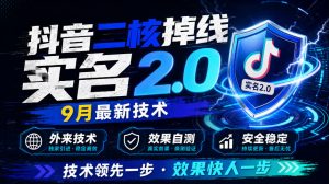抖音二核掉线十名2.0，9月最新技术，外来技术，效果自测-聚富社