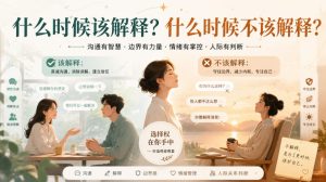 付费文章:什么时候该解释?什么时候不该解释?-聚富社