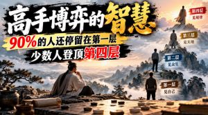 付费文章:高手博弈的智慧,90%的人还停留在第一层,少数人登顶第四层-聚富社