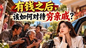某公众号付费文章:有钱之后,该如何对待穷亲戚?-聚富社