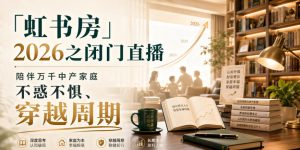 「虹书房」2026之闭门直播，陪伴万千中产家庭，不惑不惧、穿越周期-聚富社