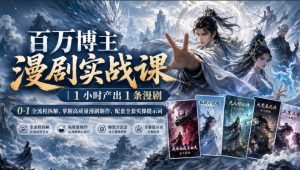 百万博主漫剧实战课|1小时产出1条漫剧,0‑1全流程拆解,掌握高质量漫剧制作,配套全套实操提示词-聚富社