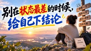 某公众号付费文章:别在状态最差的时候,给自己下结论-聚富社