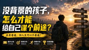 付费文章:没背景的孩子,怎么才能给自己谋个前途?-聚富社