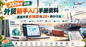 2026年新版外贸新手入门手册资料,覆盖外贸全链路与20+细分行业-聚富社