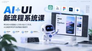 【无水印】AI+UI新流程系统课,带你把AI完整融入日常UI设计工作流,从出稿效率到作品质量全面提升(2026第4期)-聚富社