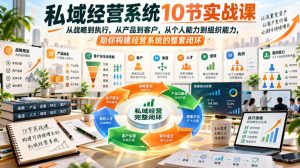 私域经营系统10节实战课,从战略到执行,从产品到客户,从个人能力到组织能力,助你构建经营系统的整套闭环-聚富社