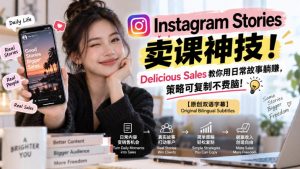 Instagram Stories卖课神技!Delicious Sales教你用日常故事躺賺,策略可复制不费脑!【原创双语字幕】-聚富社