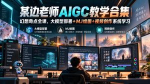 某边老师AIGC教学合集｜幻想奇点全课，大模型部署+MJ绘图+视频创作系统学习-聚富社
