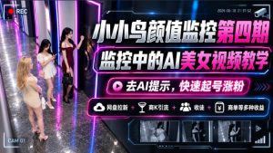 小小鸟颜值监控第四期,监控中的AI美女视频教学,去AI提示,快速起号涨粉,网盘拉新+商K引流+收徒+商单等多种收益-聚富社